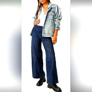 Free people wide legs jeans